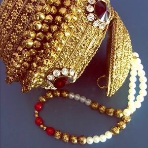 Stunning Gold Metal Clutch